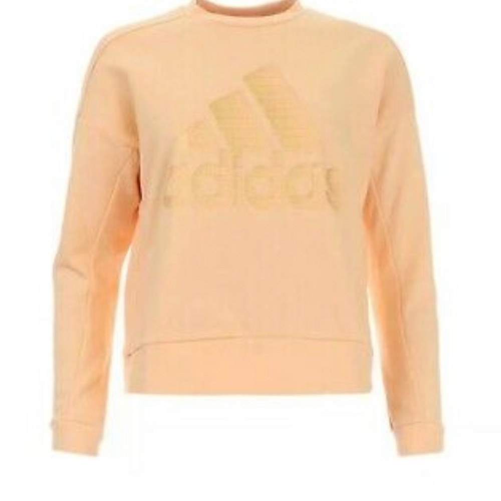 Adidas ID Glam Sweat Long Sleeve  ‘Glo Orange’ Sweatshirt Woman’s Size Small